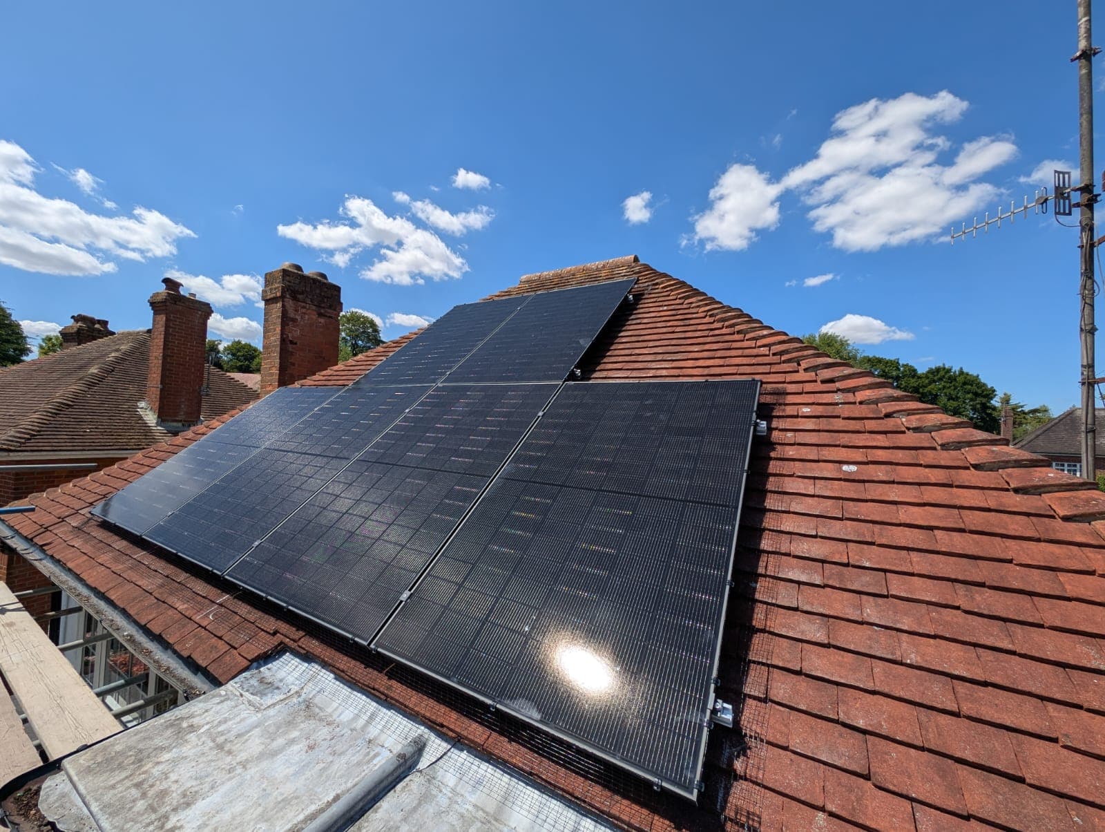 Solar panels installed on a New Gen customer's home roof