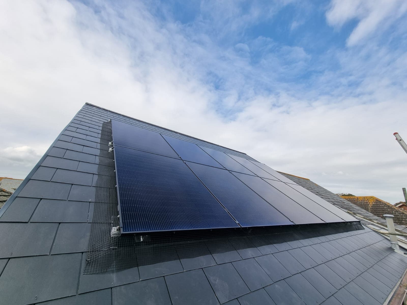 Solar panel installation typical of a New Gen Renewables job near Wareham