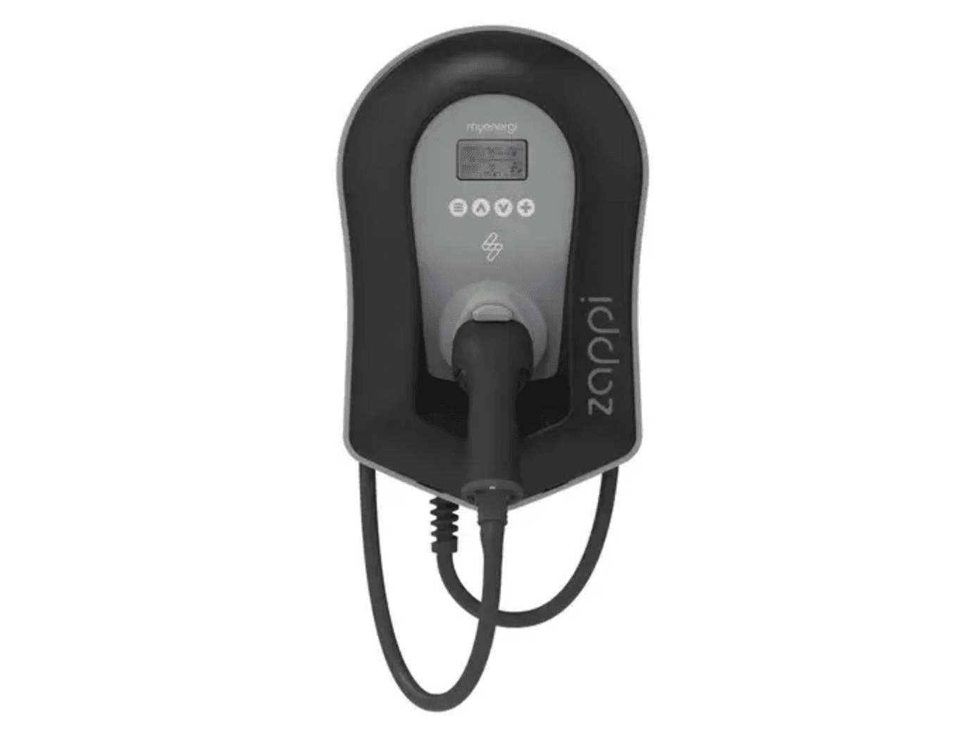 A Zappi EV charger installed on a wall