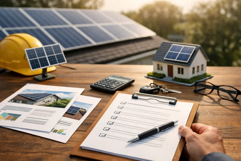 Solar Quote Comparison Checklist